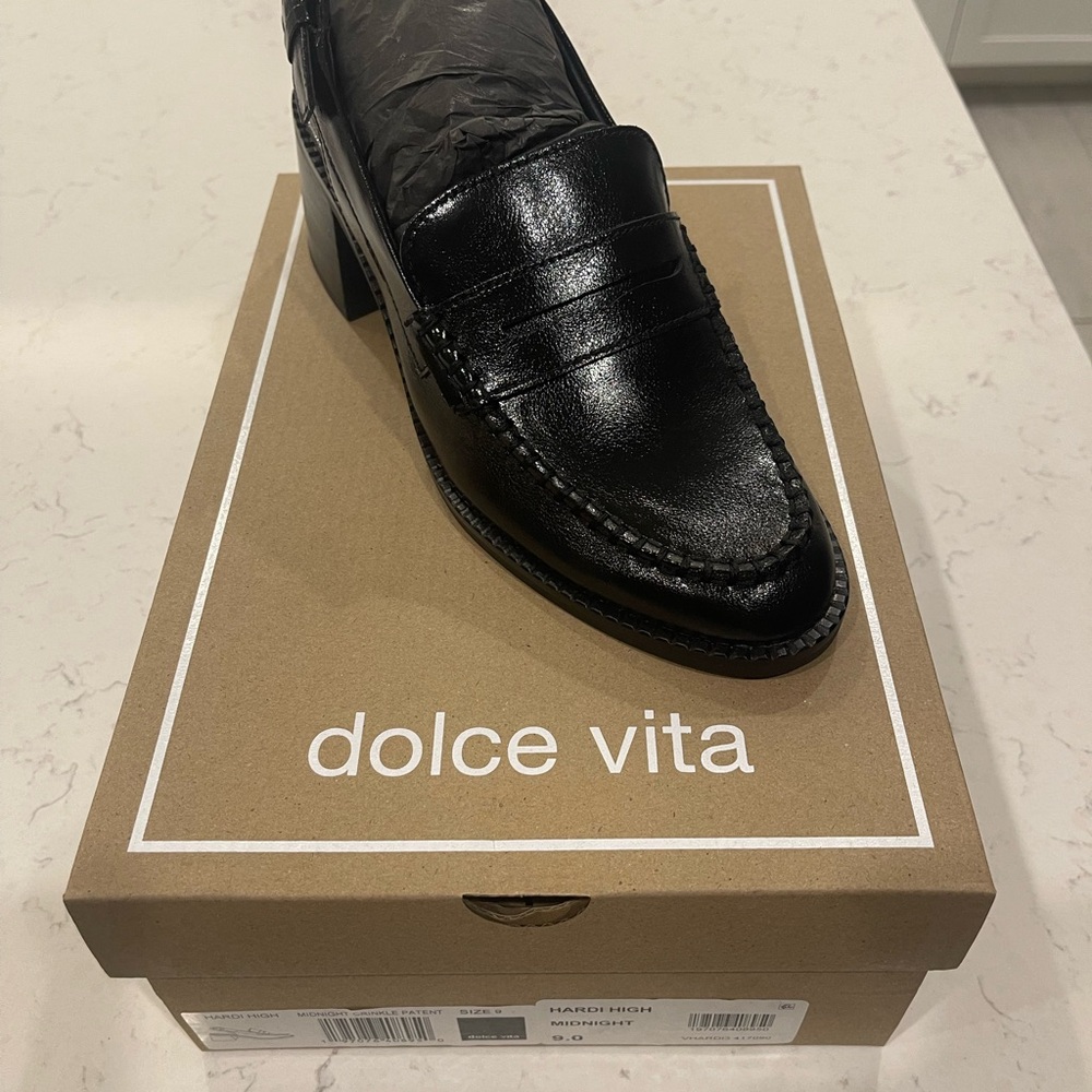 NWT Dolce Vita Hardi Black Loafers Slingbacks